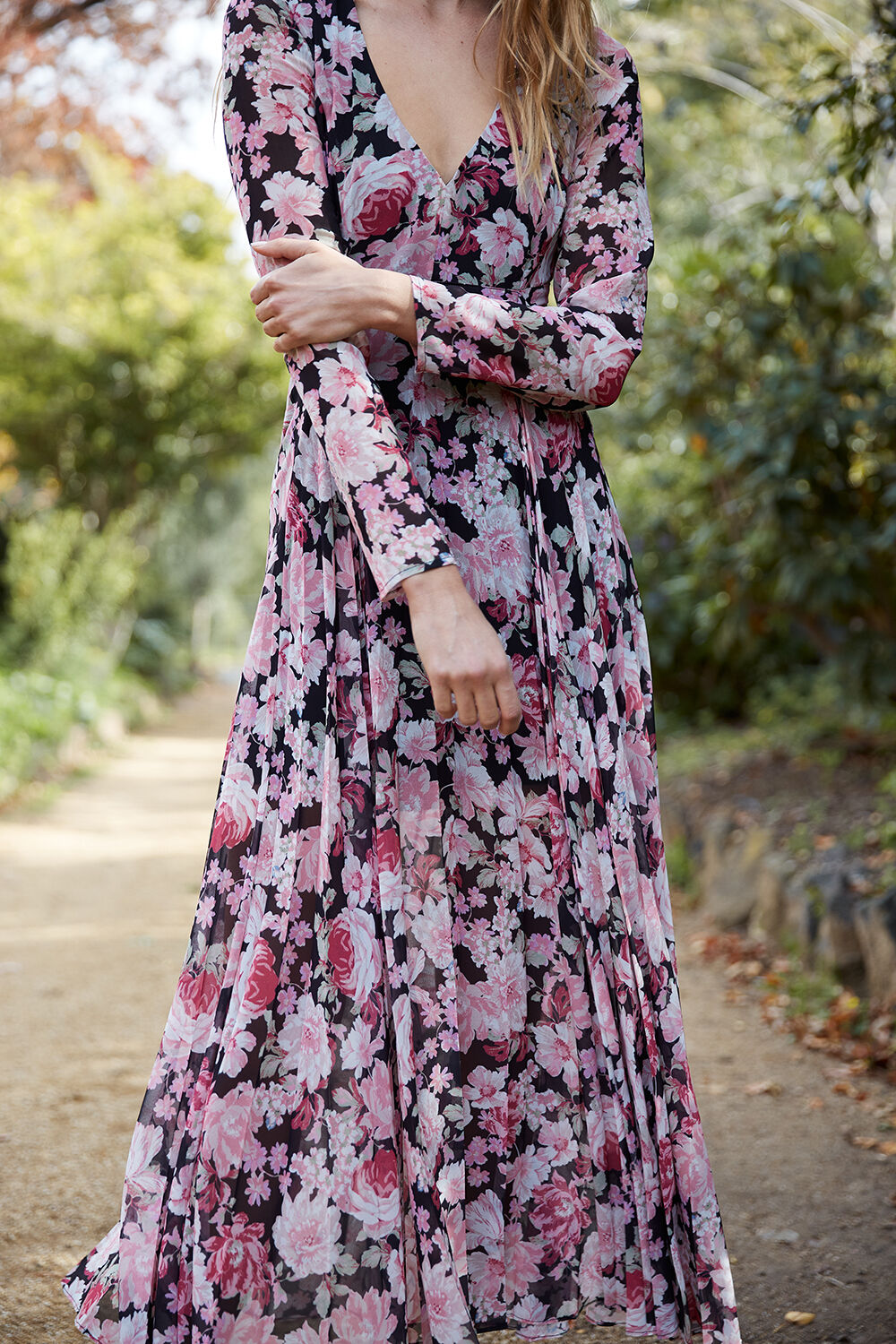 Garden Floral Dress in Rose Gardn | Bardot